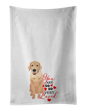 Load image into Gallery viewer, Golden Retriever Fawn #2 so Loved White Kitchen Towel Set of 2