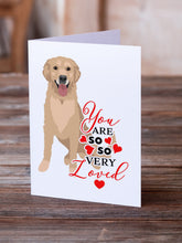 Load image into Gallery viewer, Golden Retriever Fawn #3 so Loved Greeting Cards -  Blank Note Cards – 8-Pack of Artist-Designed Cards with Envelopes