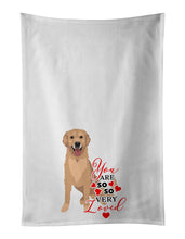 Load image into Gallery viewer, Golden Retriever Fawn #3 so Loved White Kitchen Towel Set of 2