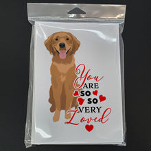 Load image into Gallery viewer, Golden Retriever Red #2 so Loved Greeting Cards -  Blank Note Cards – 8-Pack of Artist-Designed Cards with Envelopes