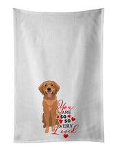 Load image into Gallery viewer, Golden Retriever Red #2 so Loved White Kitchen Towel Set of 2