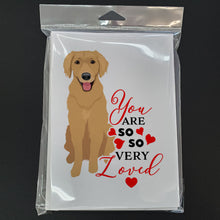 Load image into Gallery viewer, Golden Retriever Gold #2 so Loved Greeting Cards -  Blank Note Cards – 8-Pack of Artist-Designed Cards with Envelopes