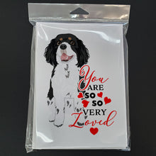Load image into Gallery viewer, Cavalier King Charles Spaniel Tricolor #2 so Loved Greeting Cards -  Blank Note Cards – 8-Pack of Artist-Designed Cards with Envelopes