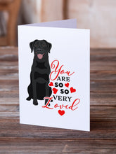 Load image into Gallery viewer, Labrador Retriever Black #1 so Loved Greeting Cards -  Blank Note Cards – 8-Pack of Artist-Designed Cards with Envelopes