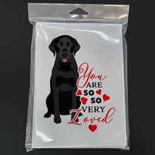 Load image into Gallery viewer, Labrador Retriever Black #3 so Loved Greeting Cards -  Blank Note Cards – 8-Pack of Artist-Designed Cards with Envelopes