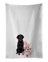 Load image into Gallery viewer, Labrador Retriever Black #3 so Loved White Kitchen Towel Set of 2