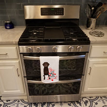 Load image into Gallery viewer, Labrador Retriever Chocolate #2 so Loved White Kitchen Towel Set of 2