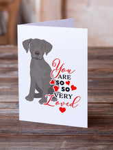 Load image into Gallery viewer, Labrador Retriever Gray Puppy so Loved Greeting Cards -  Blank Note Cards – 8-Pack of Artist-Designed Cards with Envelopes