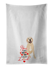Load image into Gallery viewer, Labrador Retriever Yellow #2 so Loved White Kitchen Towel Set of 2