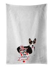 Load image into Gallery viewer, Pembroke Welsh Corgi Tricolor Black-Headed #2 so Loved White Kitchen Towel Set of 2
