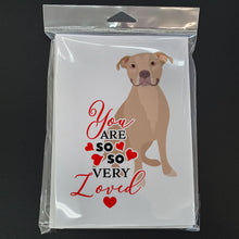 Load image into Gallery viewer, Pit Bull Fawn #1 so Loved Greeting Cards -  Blank Note Cards – 8-Pack of Artist-Designed Cards with Envelopes
