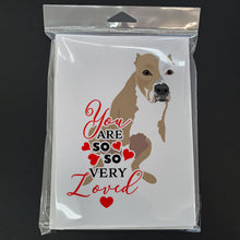 Load image into Gallery viewer, Pit Bull Fawn #4 so Loved Greeting Cards -  Blank Note Cards – 8-Pack of Artist-Designed Cards with Envelopes