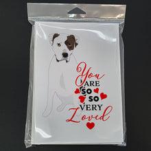 Load image into Gallery viewer, Pit Bull White #2 so Loved Greeting Cards -  Blank Note Cards – 8-Pack of Artist-Designed Cards with Envelopes