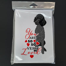 Load image into Gallery viewer, Poodle Standard Black so Loved Greeting Cards -  Blank Note Cards – 8-Pack of Artist-Designed Cards with Envelopes