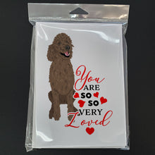 Load image into Gallery viewer, Poodle Standard Brown so Loved Greeting Cards -  Blank Note Cards – 8-Pack of Artist-Designed Cards with Envelopes