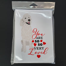 Load image into Gallery viewer, Poodle Standard White so Loved Greeting Cards -  Blank Note Cards – 8-Pack of Artist-Designed Cards with Envelopes