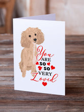 Load image into Gallery viewer, Poodle Toy Apricot #1 so Loved Greeting Cards -  Blank Note Cards – 8-Pack of Artist-Designed Cards with Envelopes
