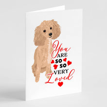 Load image into Gallery viewer, Poodle Toy Apricot #1 so Loved Greeting Cards -  Blank Note Cards – 8-Pack of Artist-Designed Cards with Envelopes