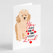 Load image into Gallery viewer, Poodle Toy Apricot #2 so Loved Greeting Cards -  Blank Note Cards – 8-Pack of Artist-Designed Cards with Envelopes