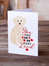 Load image into Gallery viewer, Poodle Toy Cream so Loved Greeting Cards -  Blank Note Cards – 8-Pack of Artist-Designed Cards with Envelopes