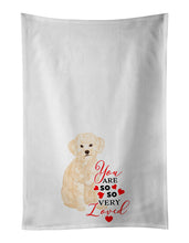 Load image into Gallery viewer, Poodle Toy Cream so Loved White Kitchen Towel Set of 2