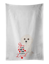 Load image into Gallery viewer, Poodle Toy White so Loved White Kitchen Towel Set of 2