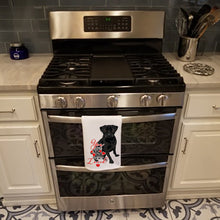 Load image into Gallery viewer, Pug Black #2 so Loved White Kitchen Towel Set of 2
