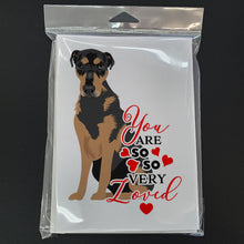 Load image into Gallery viewer, Rottweiler Black and Tan #2 so Loved Greeting Cards -  Blank Note Cards – 8-Pack of Artist-Designed Cards with Envelopes