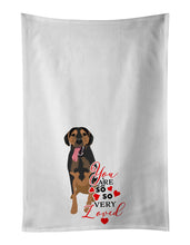 Load image into Gallery viewer, Rottweiler Black and Tan #4 so Loved White Kitchen Towel Set of 2
