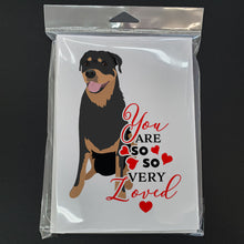 Load image into Gallery viewer, Rottweiler Black and Tan #7 so Loved Greeting Cards -  Blank Note Cards – 8-Pack of Artist-Designed Cards with Envelopes