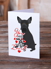 Load image into Gallery viewer, Schnauzer Black #2 so Loved Greeting Cards -  Blank Note Cards – 8-Pack of Artist-Designed Cards with Envelopes