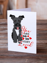 Load image into Gallery viewer, Schnauzer Black #3 so Loved Greeting Cards -  Blank Note Cards – 8-Pack of Artist-Designed Cards with Envelopes
