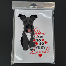Load image into Gallery viewer, Schnauzer Black #3 so Loved Greeting Cards -  Blank Note Cards – 8-Pack of Artist-Designed Cards with Envelopes