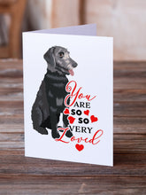Load image into Gallery viewer, Schnauzer Black and Tan so Loved Greeting Cards -  Blank Note Cards – 8-Pack of Artist-Designed Cards with Envelopes