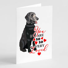 Load image into Gallery viewer, Schnauzer Black and Tan so Loved Greeting Cards -  Blank Note Cards – 8-Pack of Artist-Designed Cards with Envelopes