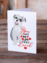 Load image into Gallery viewer, Schnauzer Salt and Pepper #2 so Loved Greeting Cards -  Blank Note Cards – 8-Pack of Artist-Designed Cards with Envelopes
