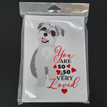Load image into Gallery viewer, Schnauzer Salt and Pepper #2 so Loved Greeting Cards -  Blank Note Cards – 8-Pack of Artist-Designed Cards with Envelopes