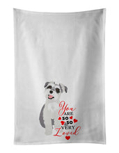 Load image into Gallery viewer, Schnauzer Salt and Pepper #2 so Loved White Kitchen Towel Set of 2
