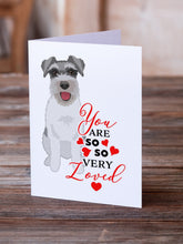 Load image into Gallery viewer, Schnauzer Salt and Pepper #3 so Loved Greeting Cards -  Blank Note Cards – 8-Pack of Artist-Designed Cards with Envelopes