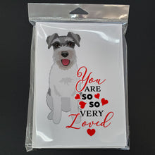 Load image into Gallery viewer, Schnauzer Salt and Pepper #3 so Loved Greeting Cards -  Blank Note Cards – 8-Pack of Artist-Designed Cards with Envelopes