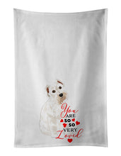 Load image into Gallery viewer, Schnauzer White #1 so Loved White Kitchen Towel Set of 2