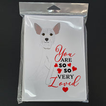 Load image into Gallery viewer, Schnauzer White #2 so Loved Greeting Cards -  Blank Note Cards – 8-Pack of Artist-Designed Cards with Envelopes