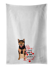 Load image into Gallery viewer, Shiba Inu Black and Tan so Loved White Kitchen Towel Set of 2
