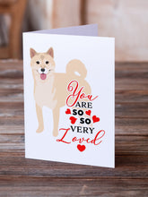 Load image into Gallery viewer, Shiba Inu Cream #1 so Loved Greeting Cards -  Blank Note Cards – 8-Pack of Artist-Designed Cards with Envelopes