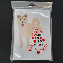 Load image into Gallery viewer, Shiba Inu Cream #1 so Loved Greeting Cards -  Blank Note Cards – 8-Pack of Artist-Designed Cards with Envelopes
