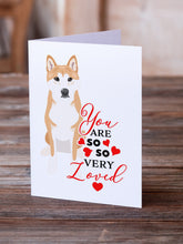 Load image into Gallery viewer, Shiba Inu Red #1 so Loved Greeting Cards -  Blank Note Cards – 8-Pack of Artist-Designed Cards with Envelopes