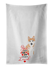 Load image into Gallery viewer, Shiba Inu Red #2 so Loved White Kitchen Towel Set of 2