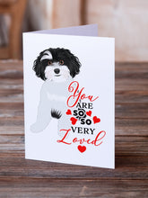 Load image into Gallery viewer, Shih-Tzu Black and White #1 so Loved Greeting Cards -  Blank Note Cards – 8-Pack of Artist-Designed Cards with Envelopes