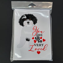 Load image into Gallery viewer, Shih-Tzu Black and White #1 so Loved Greeting Cards -  Blank Note Cards – 8-Pack of Artist-Designed Cards with Envelopes