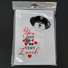 Load image into Gallery viewer, Shih-Tzu Black and White #4 so Loved Greeting Cards -  Blank Note Cards – 8-Pack of Artist-Designed Cards with Envelopes